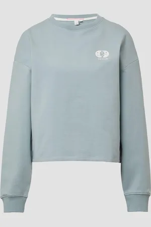 QS by s.Oliver Sweatshirt mit Stickerei und Rückenprint, Damen