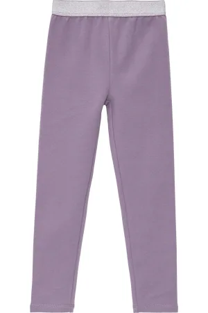 QS by s.Oliver Leggings aus Baumwollstretch mit Glitzerbund, Kinder