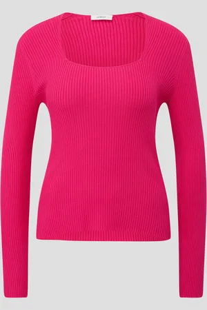 QS by s.Oliver Gerippter Strickpullover aus Viskosemix, Damen