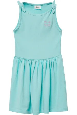 QS by s.Oliver Ausgestelltes Kleid mit Knotendetail und Stickerei, Kinder