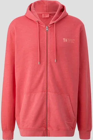 QS by s.Oliver Sweatshirtjacke mit Garment Dye und Kapuze, Herren