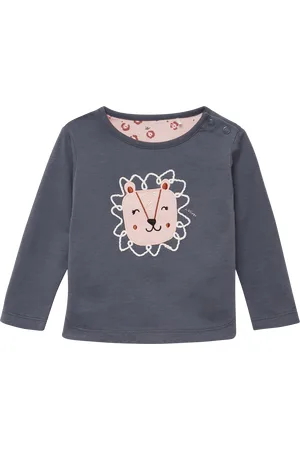 QS by s.Oliver Longsleeve mit Applikation und abgerundetem Saum, Babys