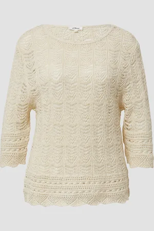 QS by s.Oliver Ajour-Strickpullover mit 3/4-Ärmeln, Damen