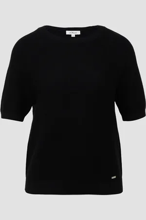 QS by s.Oliver Strickpullover mit feiner Rippstruktur, Damen