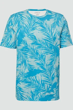 QS by s.Oliver T-Shirt mit Crew Neck und All-over-Print, Herren