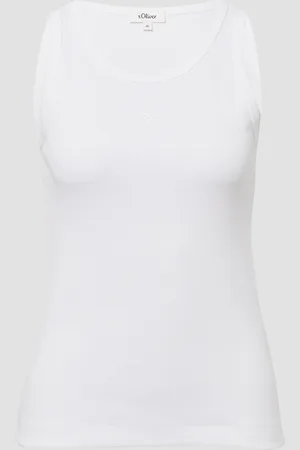 QS by s.Oliver Ripp-Top im Slim Fit mit Stickerei, Damen