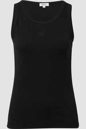 QS by s.Oliver Ripp-Top im Slim Fit mit Stickerei, Damen