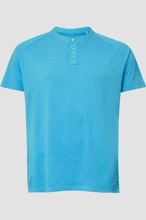 QS by s.Oliver Henley-T-Shirt mit Garment Dye und Kontrast-Details, Herren