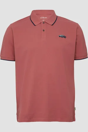 QS by s.Oliver Poloshirt aus Piqué mit Stickerei und Ford®-Artwork, Herren