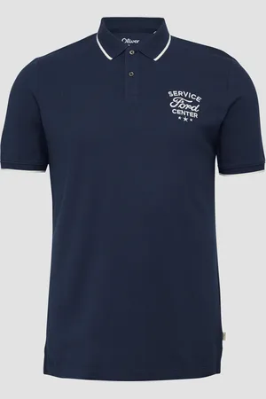 QS by s.Oliver Poloshirt aus Piqué mit Stickerei und Ford®-Artwork, Herren