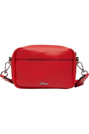 QS by s.Oliver Camera-Bag mit Logo-Schultergurt und Reißverschluss, Damen