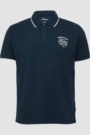 QS by s.Oliver Poloshirt aus Piqué mit Stickerei und Ford®-Artwork, Herren