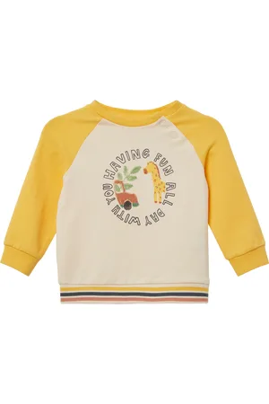 QS by s.Oliver Leichtes Sweatshirt aus Baumwollstretch mit Print-Details, Babys