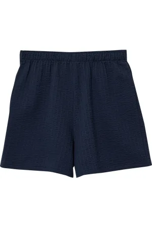 QS by s.Oliver Strukturierte Shorts mit hohem Bund, Mädchen