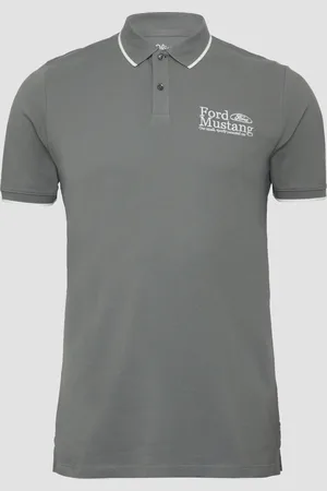 QS by s.Oliver Poloshirt aus Piqué mit Stickerei und Ford®-Artwork, Herren