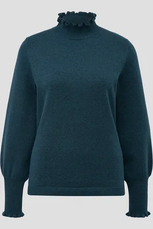 QS by s.Oliver Strickpullover mit Raffung, Damen