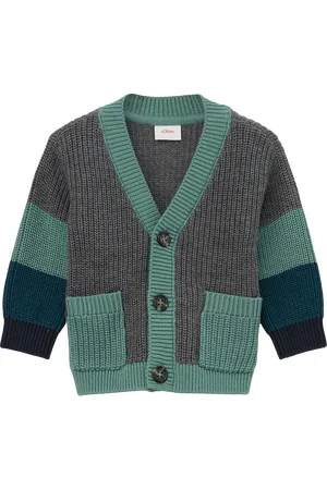QS by s.Oliver Strickjacke in Colour Blocking-Optik, Babys