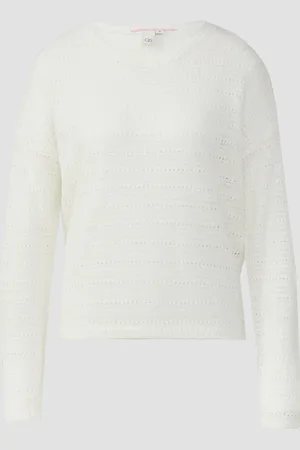 QS by s.Oliver Leichter Pullover mit Ajourmuster, Damen