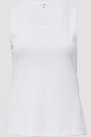 QS by s.Oliver Ripp-Top im Slim Fit mit Stickerei, Damen