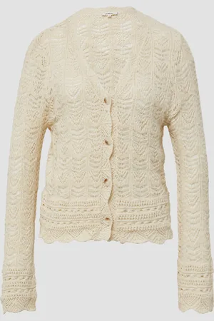 QS by s.Oliver Cardigan aus Ajourstrick mit V-Ausschnitt, Damen