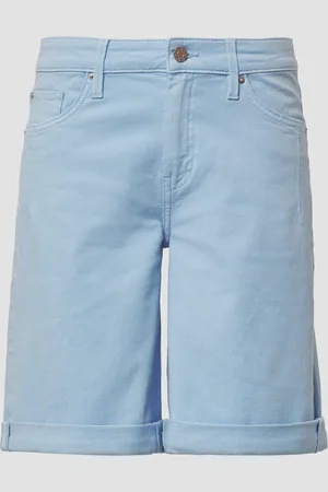 QS by s.Oliver Jeans-Bermuda Karolin / Straight Fit / Mid Rise / Straight Leg, Damen