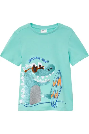 QS by s.Oliver Jersey-T-Shirt mit Wendepailletten, Kinder