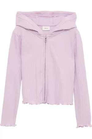 QS by s.Oliver Verkürzte Sweatjacke mit Rippstruktur, Kinder