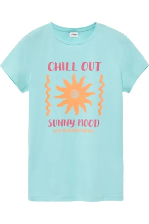 QS by s.Oliver T-Shirt im Loose Fit mit Frontprint, Mädchen