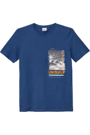 QS by s.Oliver Jersey-T-Shirt mit Frontprint, Jungen