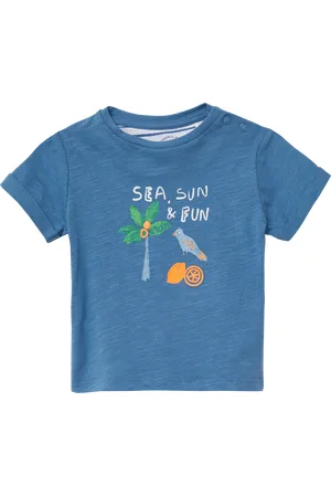 QS by s.Oliver Baumwoll-T-Shirt mit Stickerei und Print, Babys
