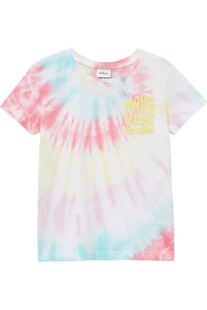 QS by s.Oliver T-Shirt im Loose Fit mit Batikmuster, Kinder