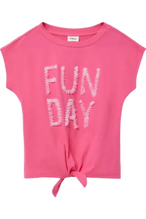 QS by s.Oliver T-Shirt mit Applikation und Knotendetail, Kinder