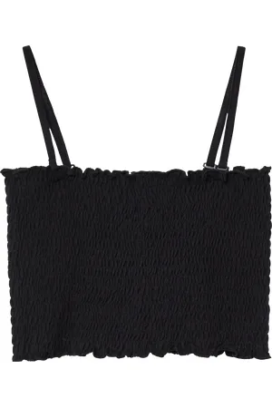 QS by s.Oliver Gesmoktes Crop-Top mit abnehmbaren Spaghettiträgern, Mädchen