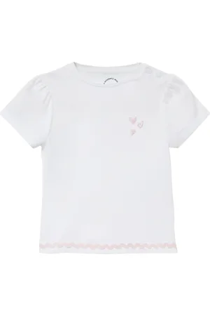 QS by s.Oliver Baumwoll-T-Shirt in A-Shape mit Stickerei, Babys