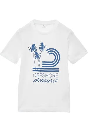 QS by s.Oliver Jersey-T-Shirt mit gummiertem Frontprint, Jungen