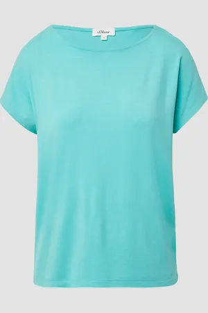 QS by s.Oliver Fließendes Jersey-Shirt mit überschnittenen Schultern, Damen