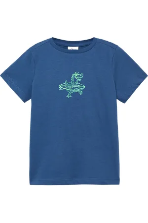 QS by s.Oliver Jersey-T-Shirt mit Front- und Rückenprint, Kinder