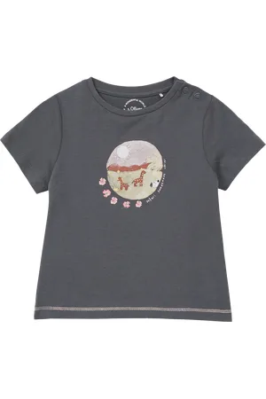 QS by s.Oliver T-Shirt im A-Shape mit Glitzerprint, Babys