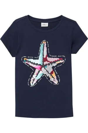 QS by s.Oliver T-Shirt im A-Shape mit Wendepailletten, Kinder