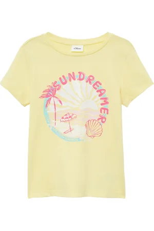 QS by s.Oliver T-Shirt im Loose Fit mit Glitzerprint, Kinder