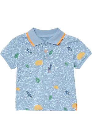 QS by s.Oliver Poloshirt aus Baumwolle mit All-over-Print, Babys