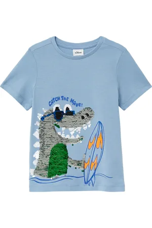 QS by s.Oliver Jersey-T-Shirt mit Wendepailletten, Kinder