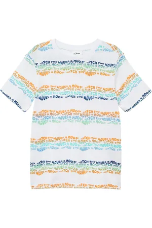 QS by s.Oliver Baumwoll-T-Shirt mit All-over-Print, Kinder