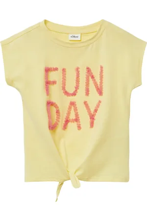 QS by s.Oliver T-Shirt mit Applikation und Knotendetail, Kinder