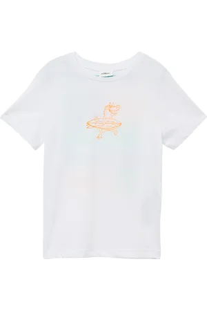 QS by s.Oliver Jersey-T-Shirt mit Front- und Rückenprint, Kinder