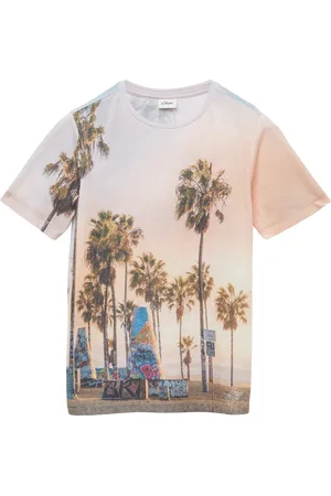 QS by s.Oliver T-Shirt aus Baumwollmix mit All-over-Print, Jungen