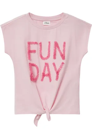 QS by s.Oliver T-Shirt mit Applikation und Knotendetail, Kinder
