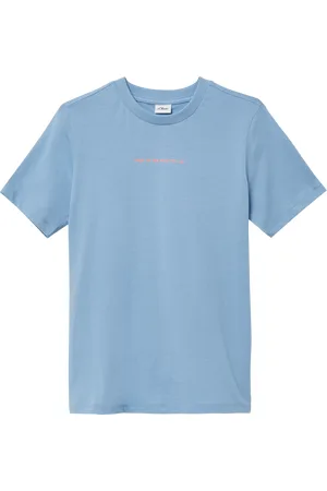 QS by s.Oliver Baumwoll-T-Shirt mit Front- und Rückenprint, Jungen