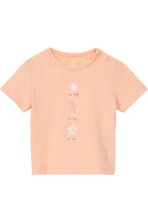 QS by s.Oliver T-Shirt aus Baumwolle mit Glitzerprint, Babys