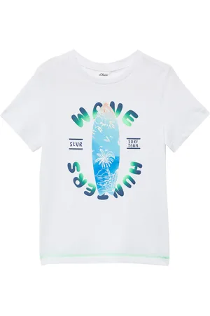 QS by s.Oliver T-Shirt aus Baumwolle mit gummiertem Frontprint, Kinder